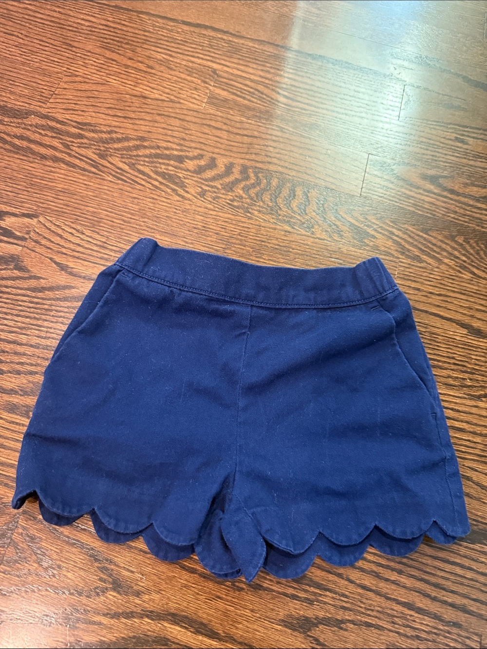 Crewcuts Navy Scalloped Hem Girls' Shorts